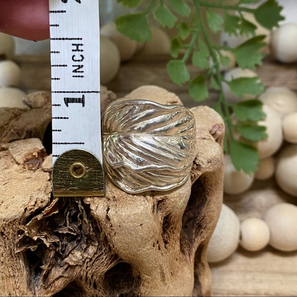 Israel sterling silver .925 leaf ring size 10 - Picture 3 of 10